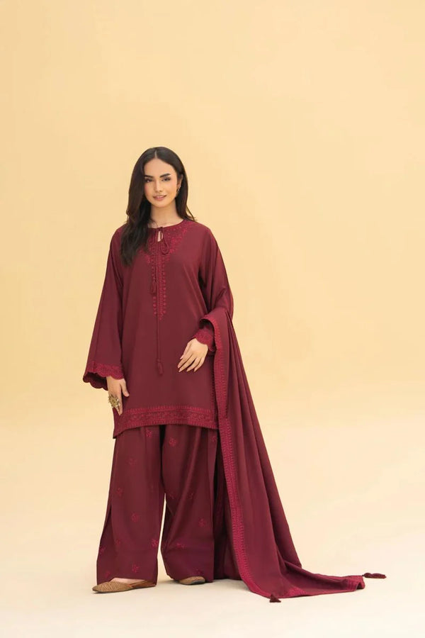 MEHERZA 3PC WITH ( FARSHI SHALWAR )